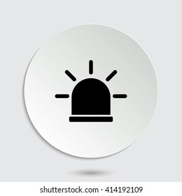 flasher - black vector  icon with shadow