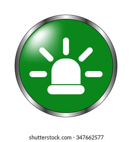 flasher -  green vector icon