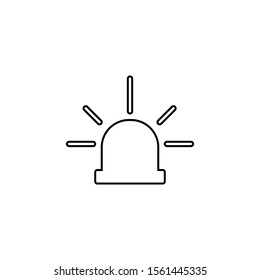 Flasher icon. Alarm siren symbol. Police sign. Logo design element