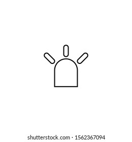 Flasher icon. Alarm siren symbol. Police sign. Logo design element
