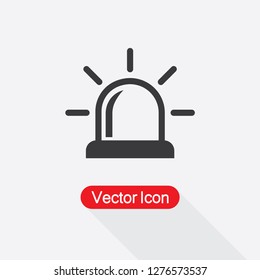 Flasher Icon, Alarm Siren Icon Vector Illustration Eps10