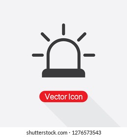 Flasher Icon, Alarm Siren Icon Vector Illustration Eps10