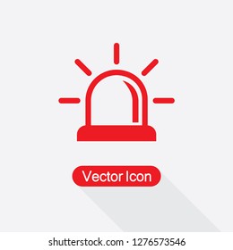 Flasher Icon, Alarm Siren Icon Vector Illustration Eps10