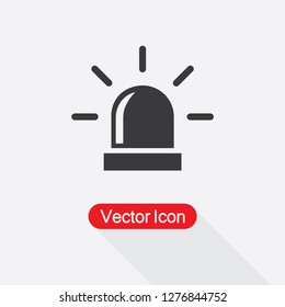 Flasher Icon, Alarm Siren Icon Vector Illustration Eps10