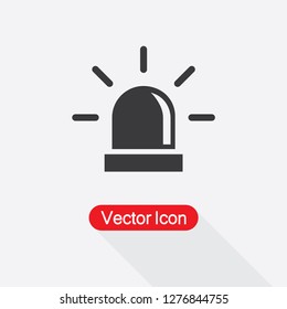 Flasher Icon, Alarm Siren Icon Vector Illustration Eps10