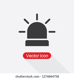 Flasher Icon, Alarm Siren Icon Vector Illustration Eps10