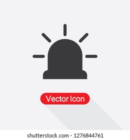 Flasher Icon, Alarm Siren Icon Vector Illustration Eps10