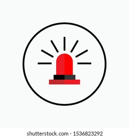 Flasher Icon. Emergency, Ambulance Symbol for Design, Presentation, Website or Apps Elements - Vector. 