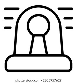 Flasher icon outline vector. Emergency police. Hospital truck