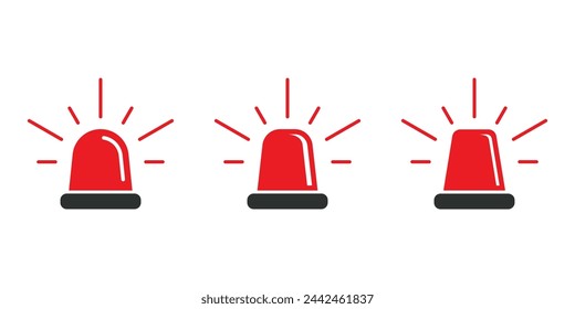 The flasher icon. Police and ambulance, alarm, beacon symbol. Siren vector icon