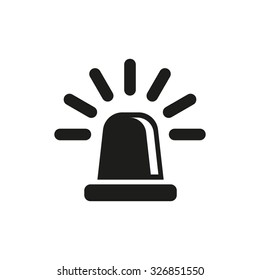 The flasher icon. Police and  ambulance, alarm, beacon symbol. Flat Vector illustration