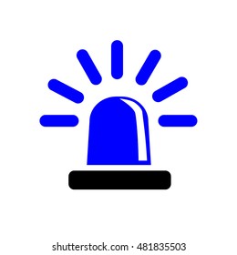 The flasher icon. Police and ambulance, alarm, beacon symbol.