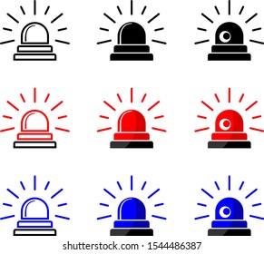 Ilustración del vector de iconos de destellos Ilustración