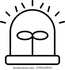 Flasher Line Icon Vector Design