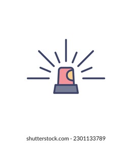Flasher related vector line icon. Isolated on white background. Vector illustration. Editable stroke