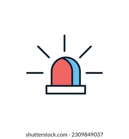 Flasher related vector line icon. Isolated on white background. Vector illustration. Editable stroke