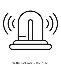 Flasher sensor road icon outline vector. Alert care. Detector seat sport