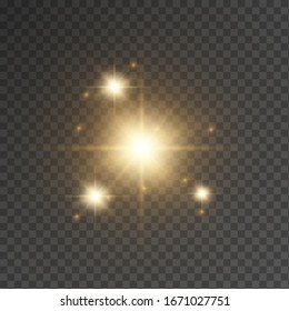 Flashes and glares. Bright rays of light. Glowing lines. Vector illustration.Glow light effect. Vector illustration. Christmas flash. dust