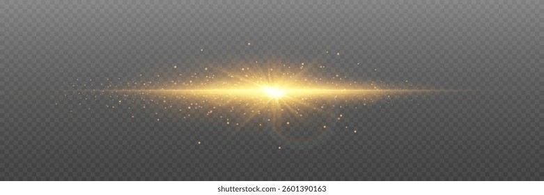Flashes of light, glare and explosion effect. On a transparent background.