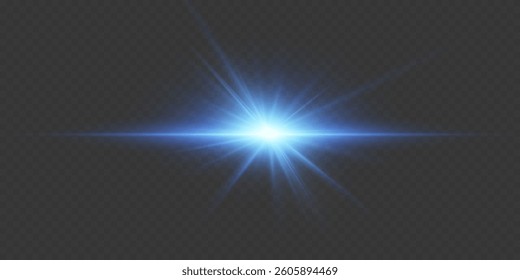 Flashes of light, glare and explosion effect. On a transparent background.