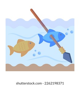 Flashing with editable facility t icon of spearf