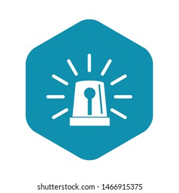 Flashing emergency light icon. Simple illustration of flashing emergency light vector icon for web