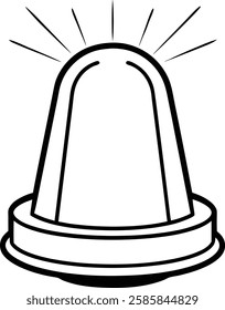 Flashing emergency light outline simple design