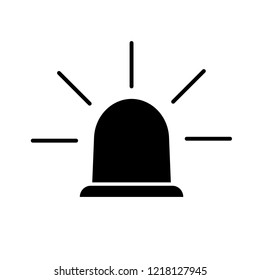Flashing light icon, logo on white background