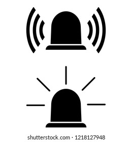Flashing light icon, logo on white background