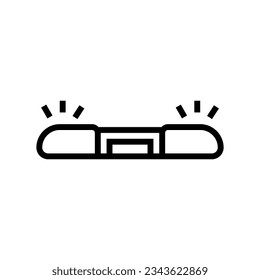 flashing lights alert line icon vector. flashing lights alert sign. isolated contour symbol black illustration