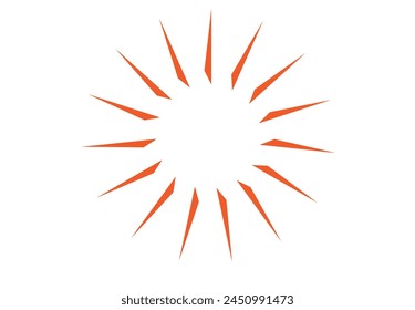 Flashing Thin Rays frame. Editable Clip Art.