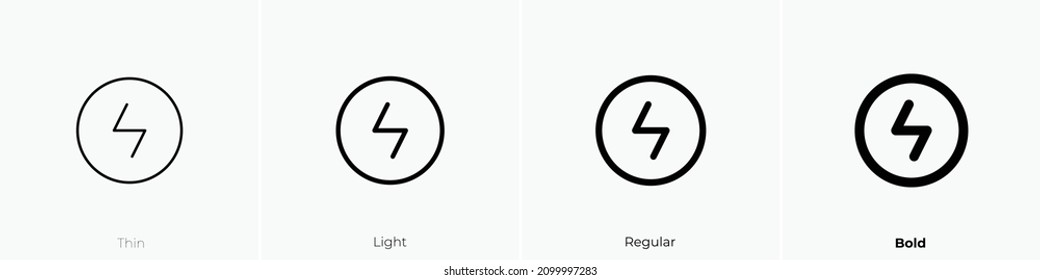 flashlamp icon. Thin, Light Regular And Bold style design isolated on white background