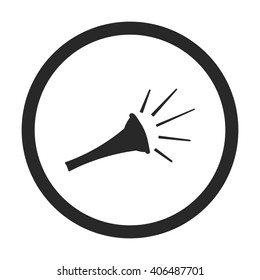 Flashlight black  sign simple icon on background