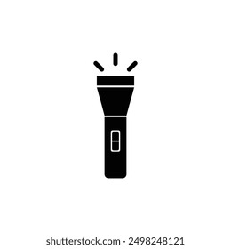 flashlight Black Solid vector icon