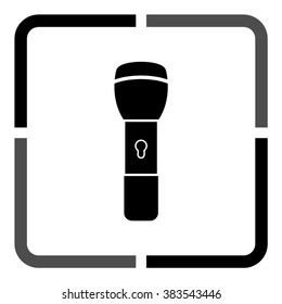 flashlight  - black vector icon