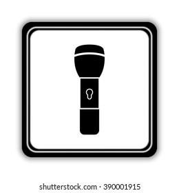 flashlight  - black vector icon