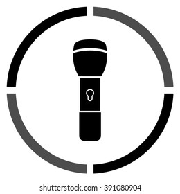 flashlight -  black vector icon