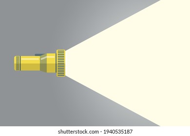 Blitzlichtes helles Licht, Strahl. Suchkonzept. Vektorgrafik-Hintergrund, Poster, Banner.