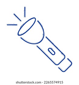 brocha de linterna sobre fondo blanco, ilustración vectorial.