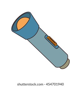 Flashlight bulb object ,isolated colorful icon design
