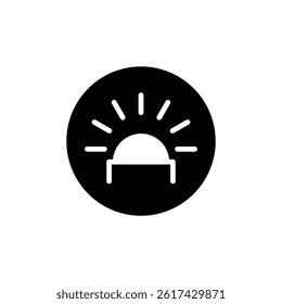 flashlight button icon, simple flat style, illustration, logo sign symbol pictogram template, for ui or ux isolated on white for mobile app, editable