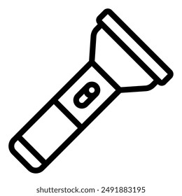 Flashlight camping holiday icon illustration