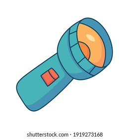 flashlight cartoon doodle hand drawn concept design vector art kawaii illustration