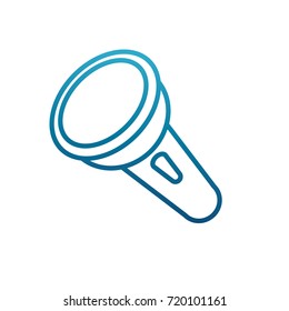 Flashlight cartoon isolated