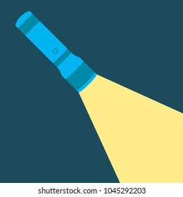 Flashlight cartoon. Isolated vector illustration.