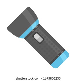Flashlight cartoon vector illustration on white background