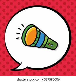 flashlight color doodle, speech bubble