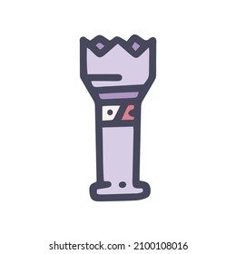 flashlight color vector doodle simple icon design
