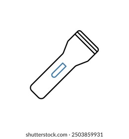 flashlight concept line icon. Simple element illustration. flashlight concept outline symbol design.