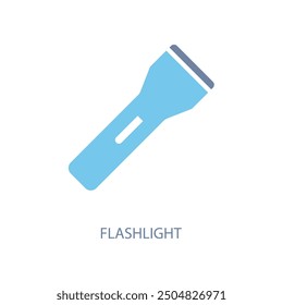 flashlight concept line icon. Simple element illustration. flashlight concept outline symbol design.
